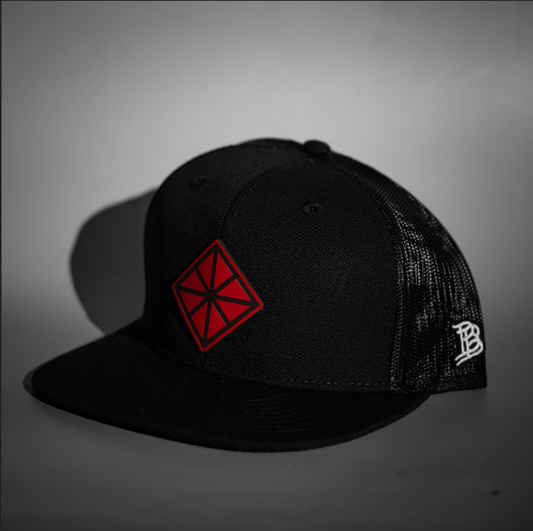 Black Branded Snap Back Hat
